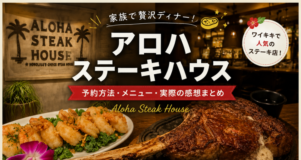 アロハステーキハウスを家族5人で利用｜トマホーク1600gの量・料金・混雑を紹介