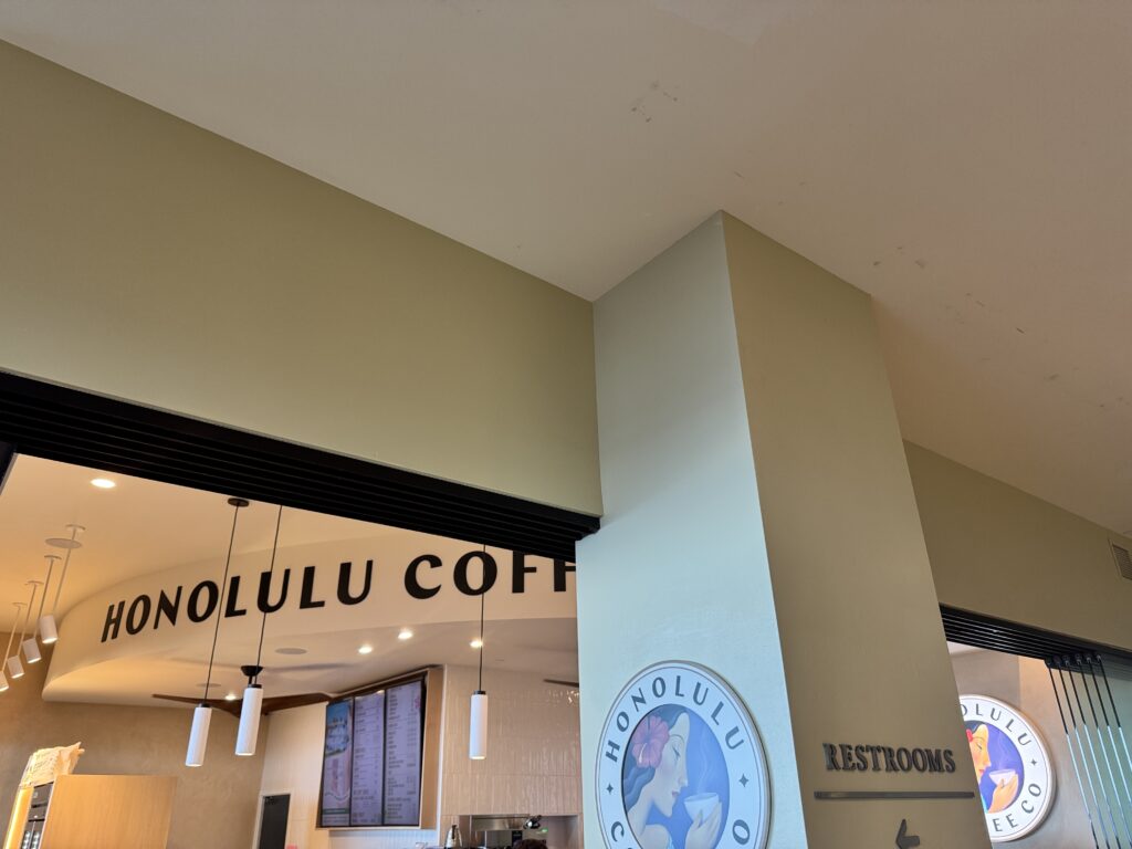 同じくHonolulu Coffeeで購入したパンとアサイーボウルを別の角度から見たところ